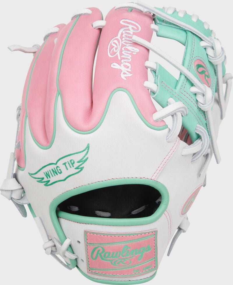 RAWLINGS HOH BASEBALL GLOVE 11.5" I/CV RHT WHITE/MINT/PINK