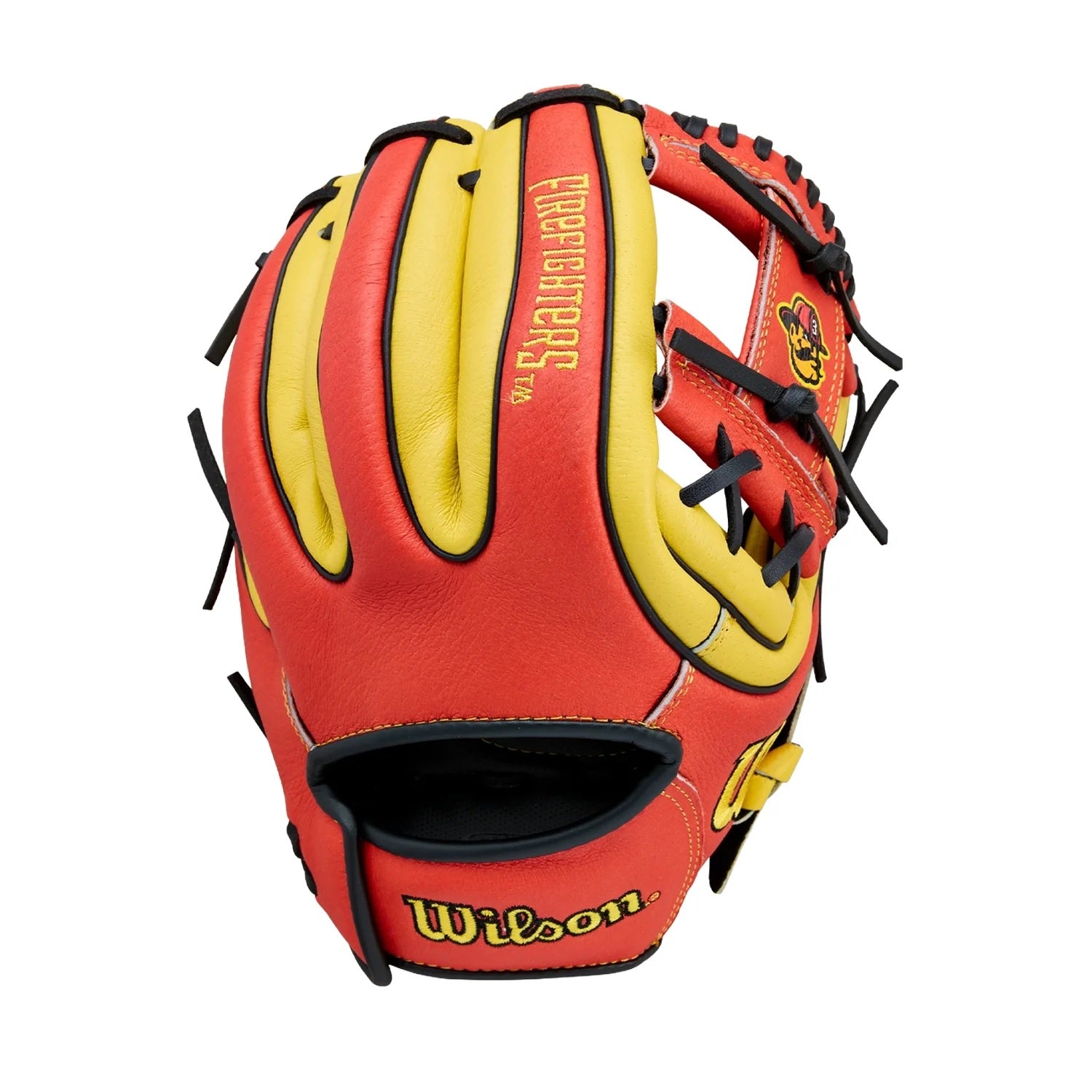 WILSON A450 FIREFIGHTERS BALL GLOVE 11" BLONDE/RED -RHT
