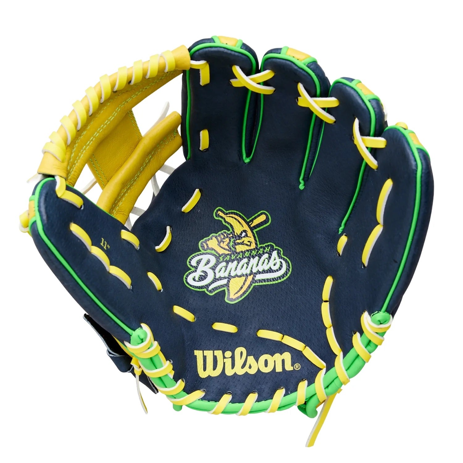WILSON A450 SAVANNAH BANANAS BALL GLOVE 11" NAVY/YELLOW RHT