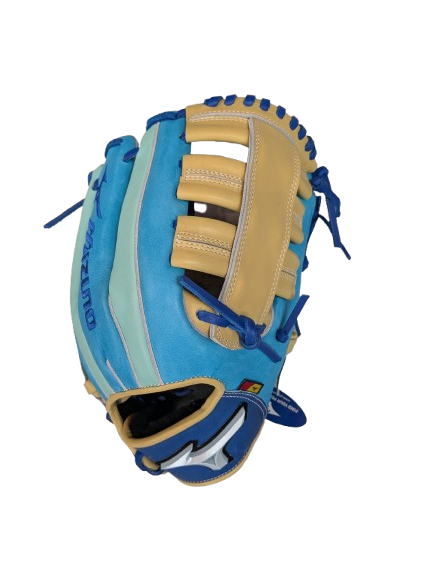 MIZUNO PRO SELECT CUSTOM FP BASEBALL GLOVE GPS-10C 12" RHT TAN/ SKY BLUE/MINT