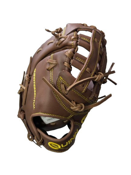 QUINN FM - Single Post Brown Smooth Cowhide Baseball glove 1B 12.5"