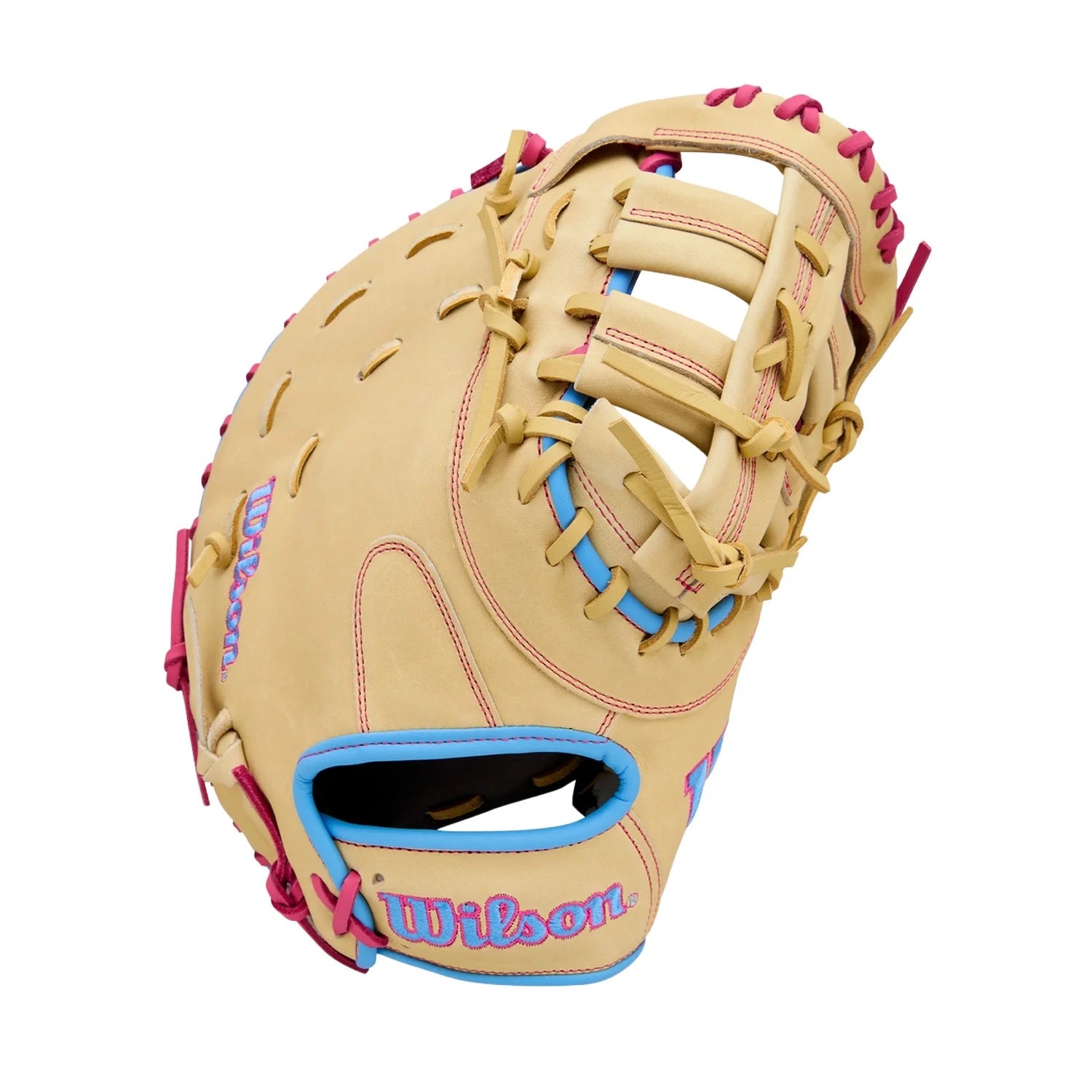 WILSON A1000 1620 BASEBALL FIRST BASE GLOVE 12.5" BLONDE/PINK -RHT