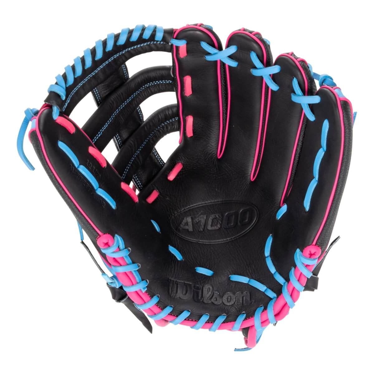 WILSON A1000 1892 SS BASEBALL GLOVE  W/PEDROIA FIT 12.25" BLACK/FLAMINGO PINK -RHT