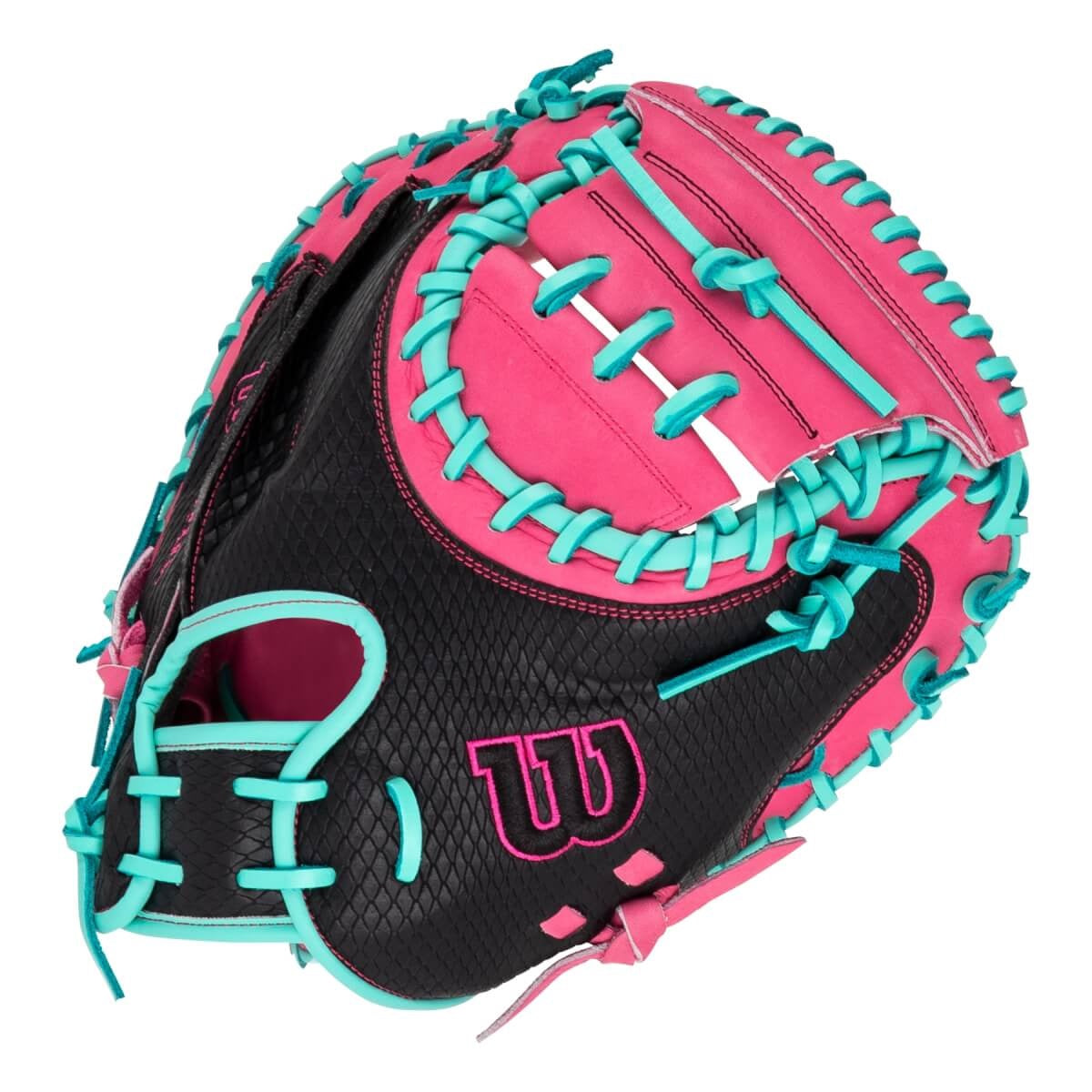 WILSON A1000 CM33 BASEBALL CATCHER MITT 33" PINK/BLACK -RHT