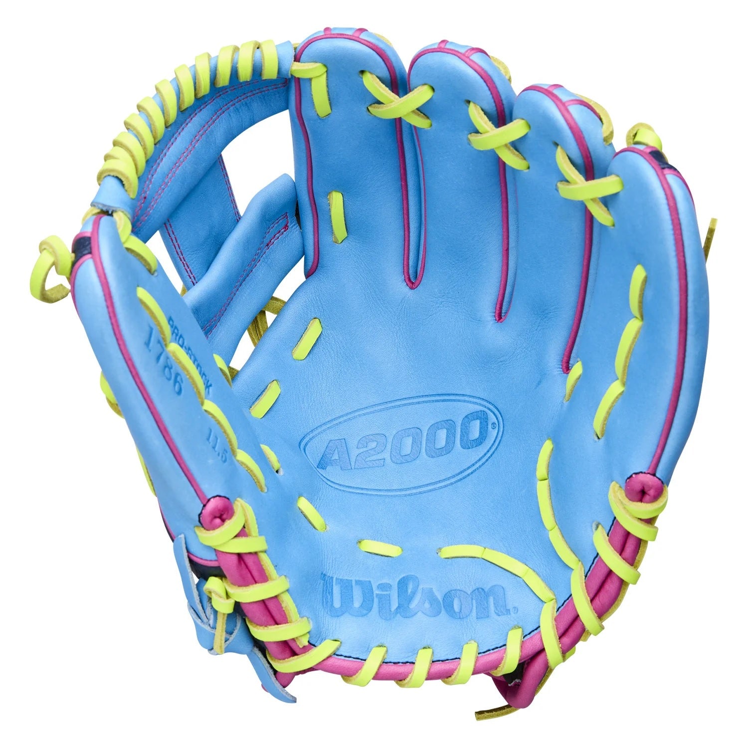 WILSON SPRING A2000 1786 BASEBALL GLOVE SKYBLUE/NAVY/OP -SS 11.5" RHT