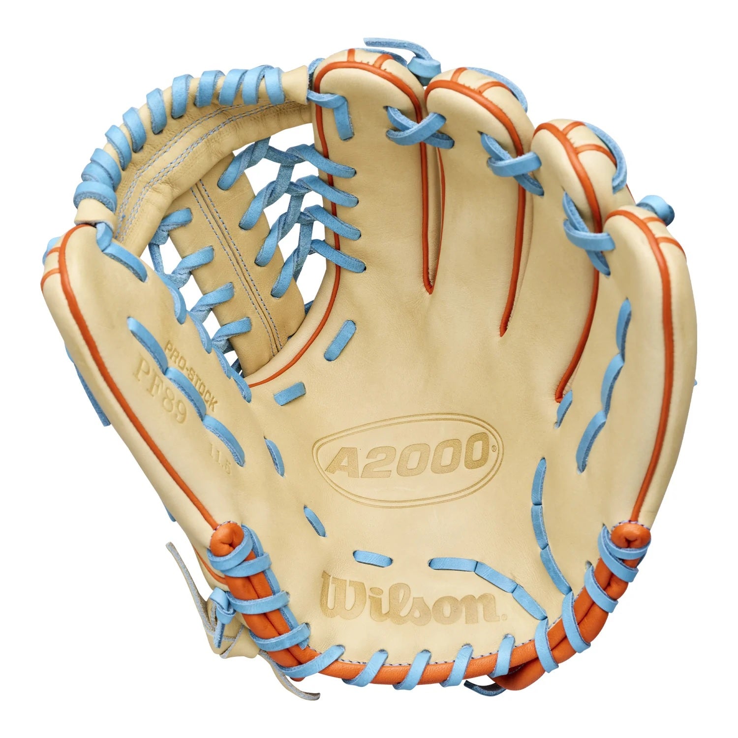 2026 SUMMER WILSON A2000 PF89 11.5" BLONDE / ORANGE / SKY BLUE