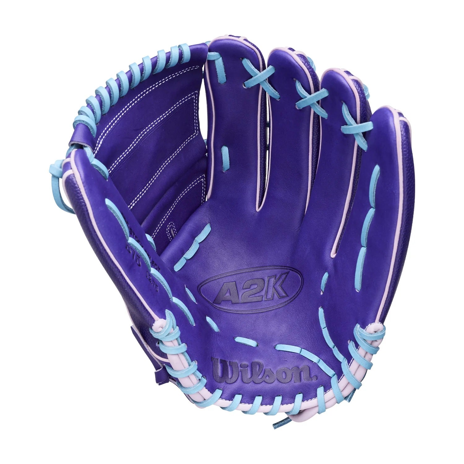 2026 SUMMER WILSON A2K B75 12.75" PURPLE  / SKY BLUE