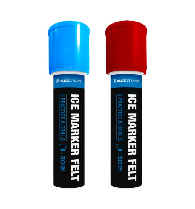 BLUE SPORTS ICE SURFACE MARKERS PACK OF 2 BLUE/RED