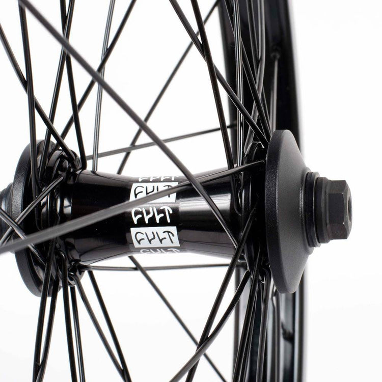 CULT HUB - CREW - FRONT BMX HUB - Female With Hub Guards2
