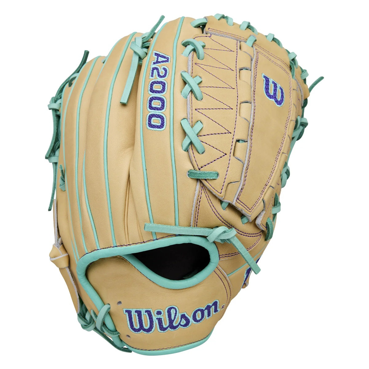 WILSON SPRING A2000 DH12  PITCHER BASEBALL GLOVE BLONDE/SEAFOAM 12" -RHT