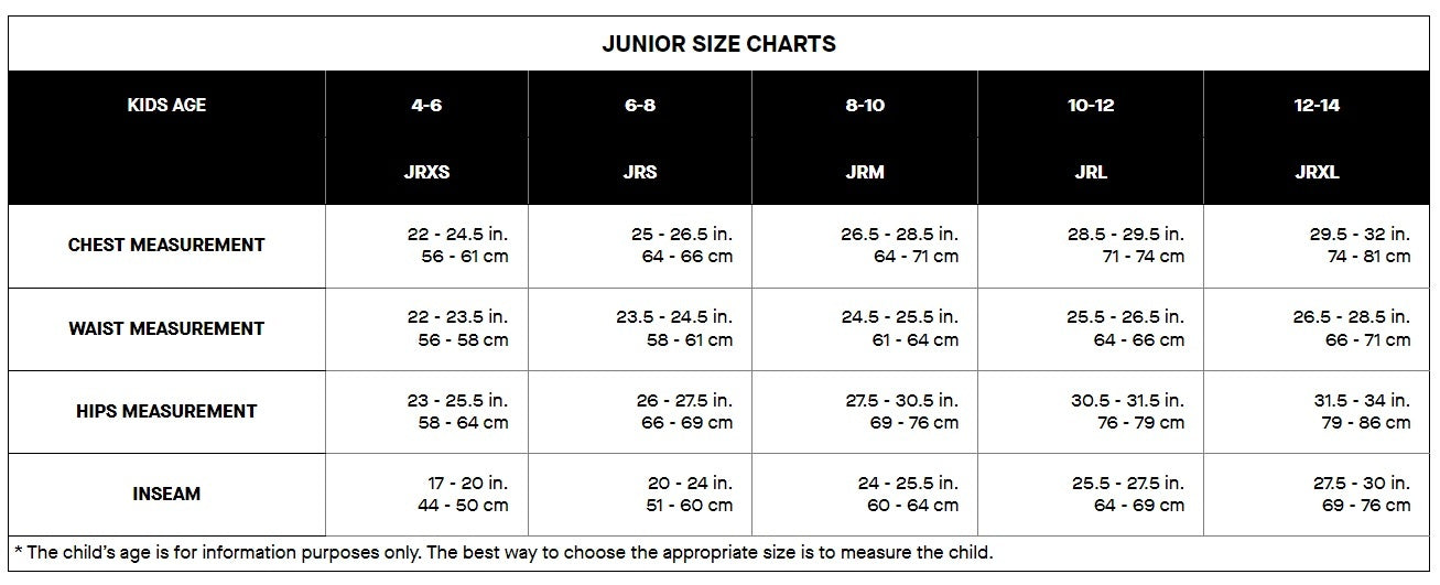 garneau_kids_clothing_sizing