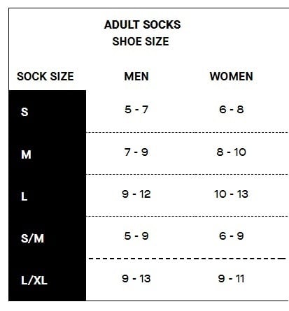garneau_socks_sizing