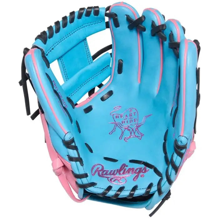 RAWLINGS HOH GOLD GLOVE 11.5" I/CV BASEBALL GLOVE COLUMBIA BLUE / PINK