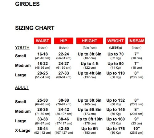 nami-ringette-girdle-sizing-chart