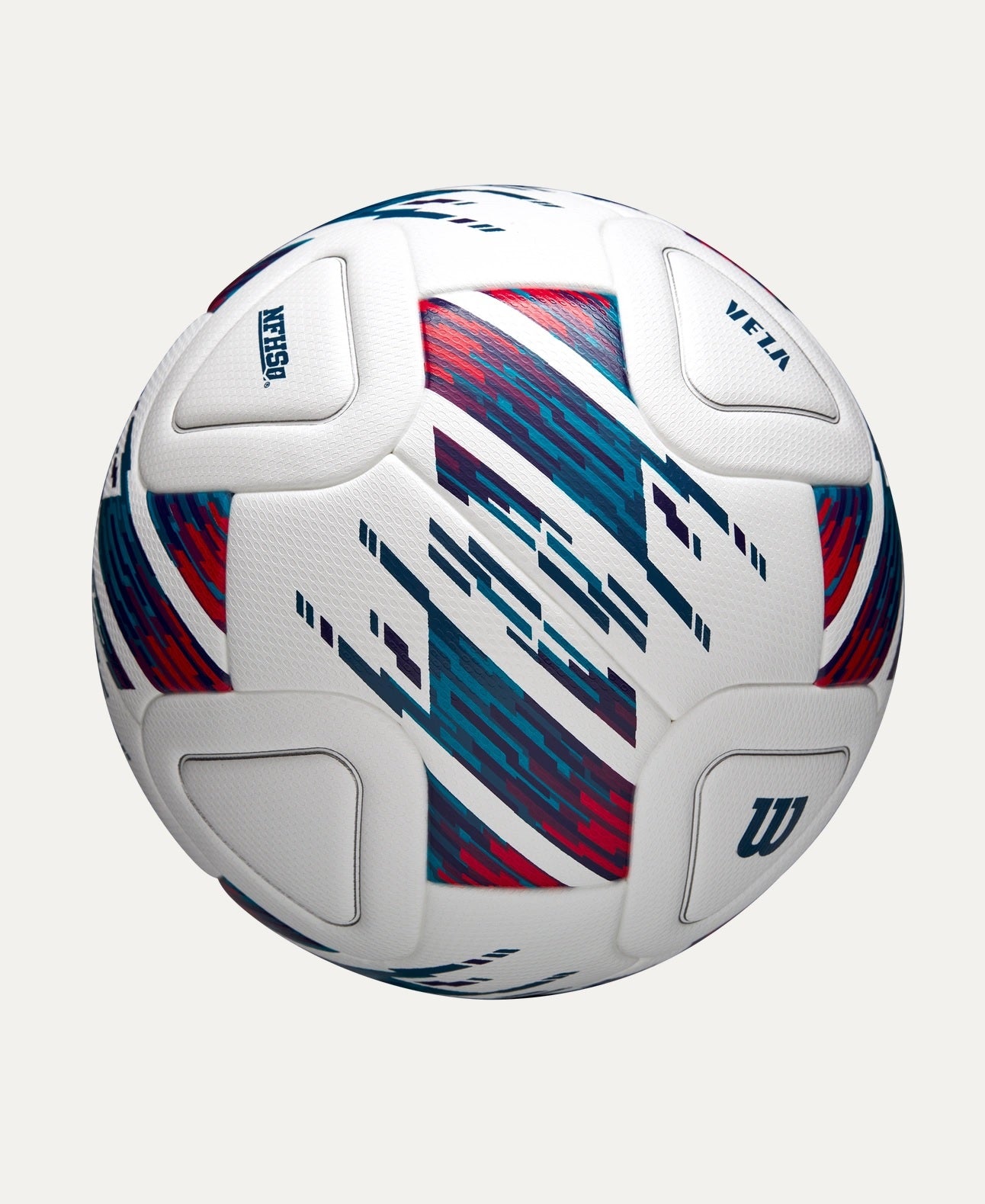 WILSON NCAA VEZA MATCH SOCCER BALL SZ 5 WHITE BLUE/RED