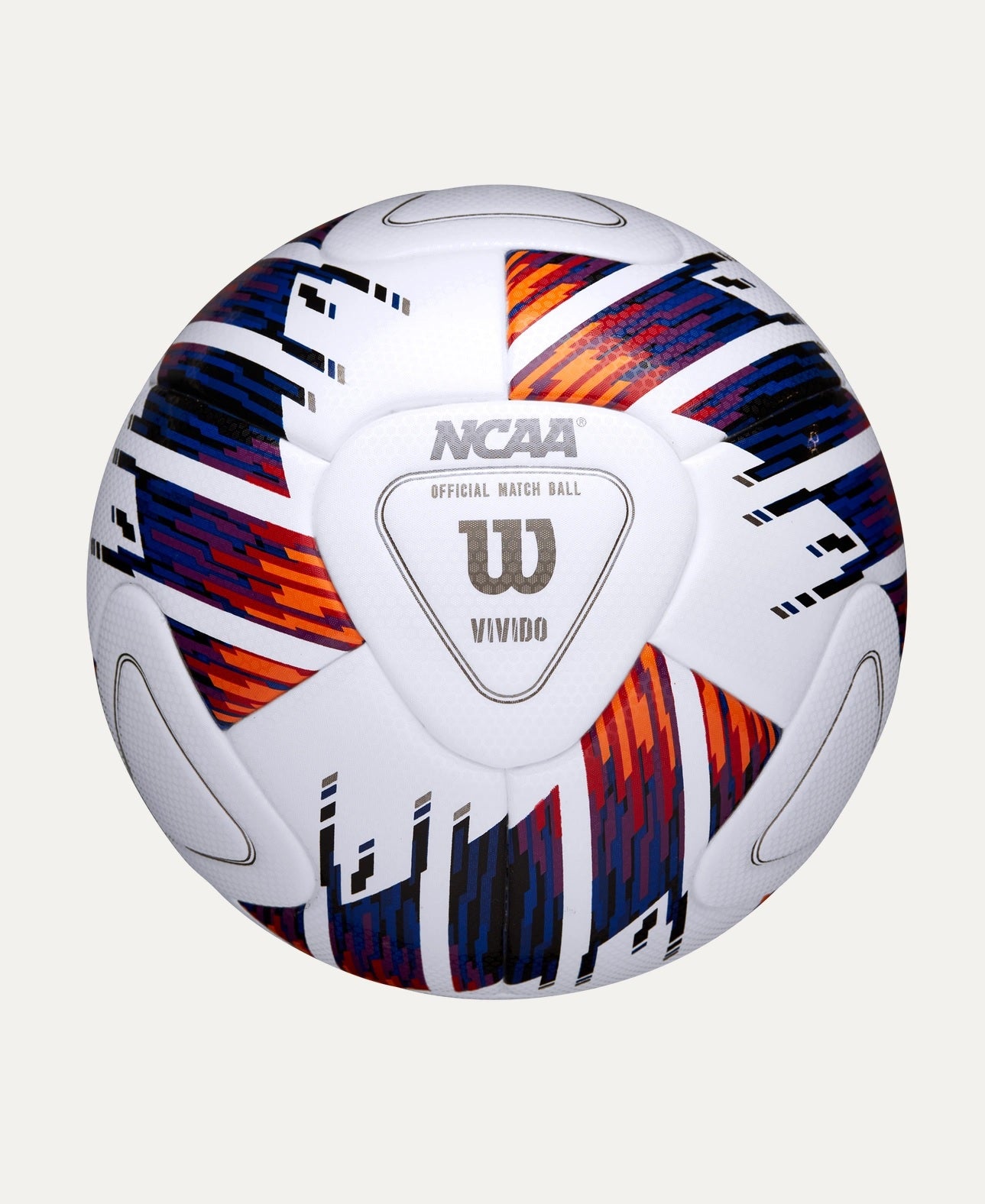 WILSON NCAA VIVIDO MATCH SOCCER BALL SZ 5 WHITE ORANGE/PURPLE