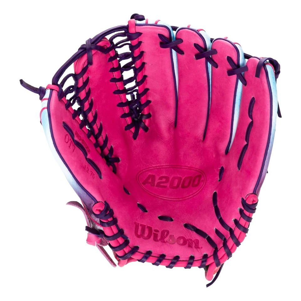 WILSON SPRING A2000 OT7SS SSS 12.75" FLAMINGO PINK/ PURPLE/BLUE CLOUD FADE-RHT