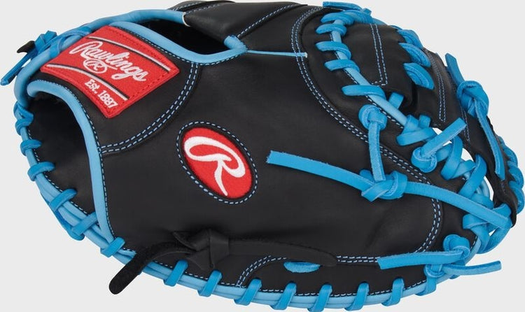 RAWLINGS R9 SERIES BASEBALL CATCHERS MITT 32.5 RHT BLACK-BLUE