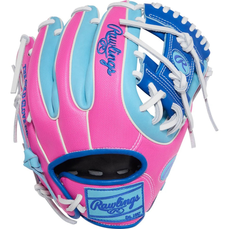 RAWLINGS HOH GOLD GLOVE 11.25" I/CV BASEBALL GLOVE APR 2026 GOTM PINK/CAROLINA