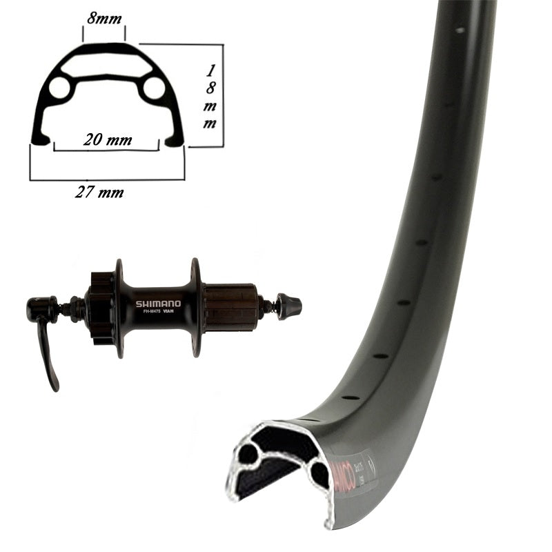 DAMCO REAR WHEEL 29" DISC/SHIM DOUBLE BLACK